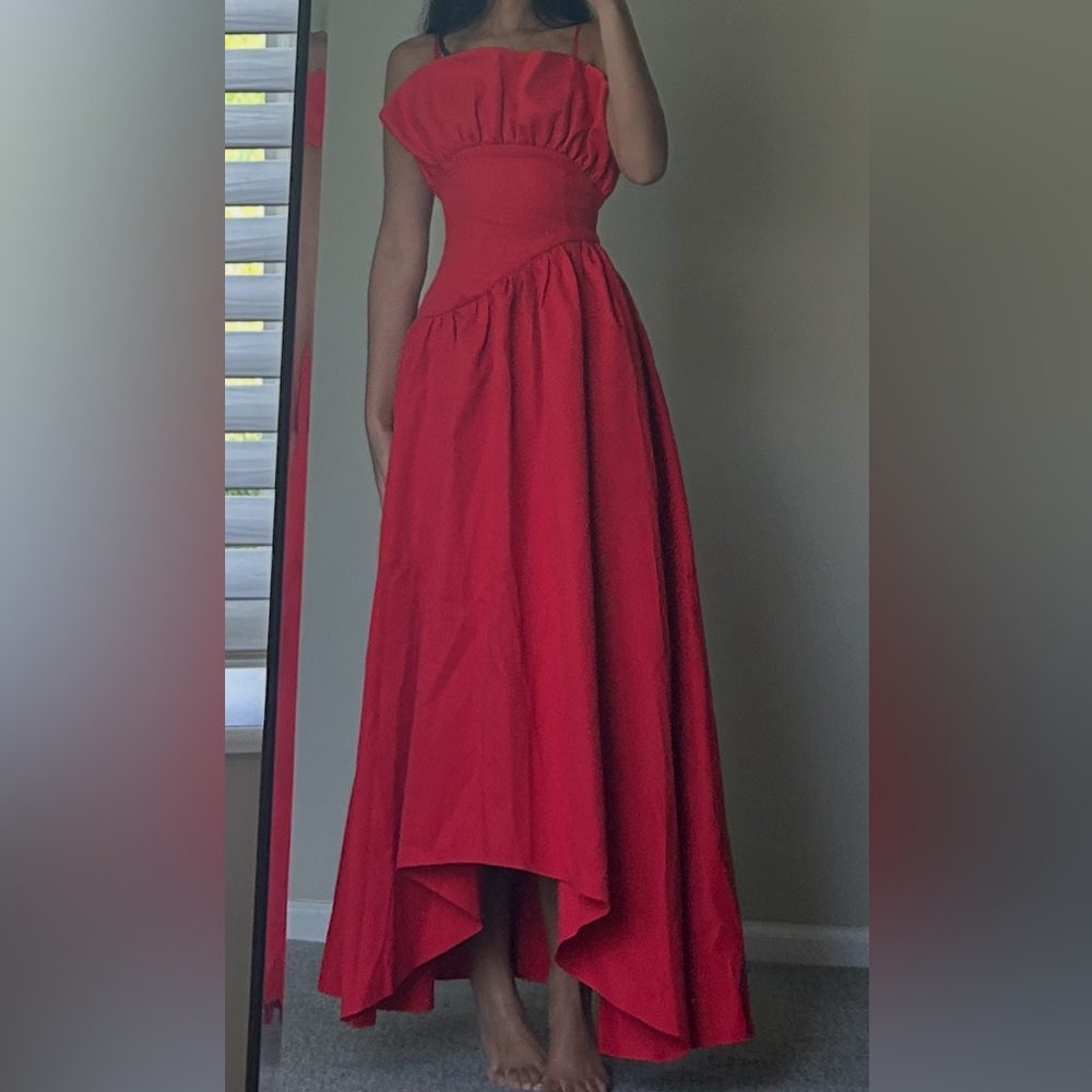 Elliatt Red Sleeveless Maxi Gown with Full Skirt